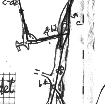 An example of a scanned drawing of a survey drawn over a plot of the surveyed centreline.