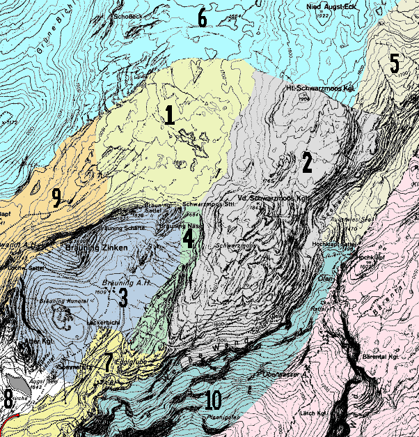 Map of area 1623, with areas marked